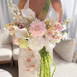 Sonder Wedding Bouquet - Strawberry Matcha (calla lilies) - Premium Artificial Wedding Flowers by Sonder & Stone Boutique