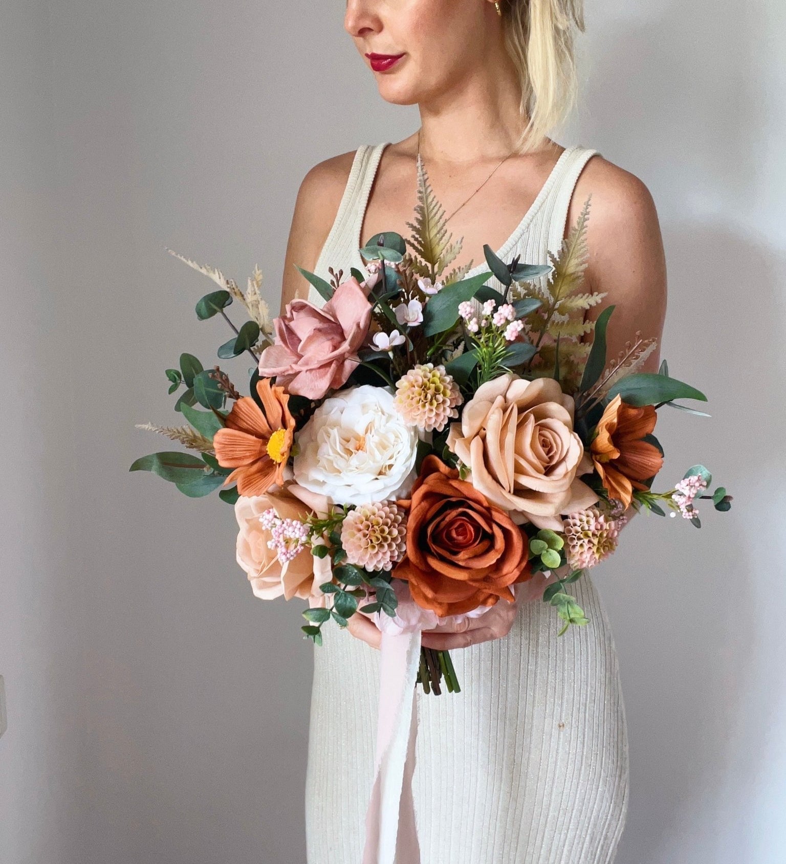 Sonder Wedding Bouquet - Terracotta Bloom - Sonder + Stone Boutique Artificial Wedding Flowers