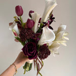 Sonder Wedding Bouquet - The Modernist (burgundy edit) - Premium Artificial Wedding Flowers by Sonder & Stone Boutique