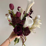 Sonder Wedding Bouquet - The Modernist (burgundy edit) - Premium Artificial Wedding Flowers by Sonder & Stone Boutique
