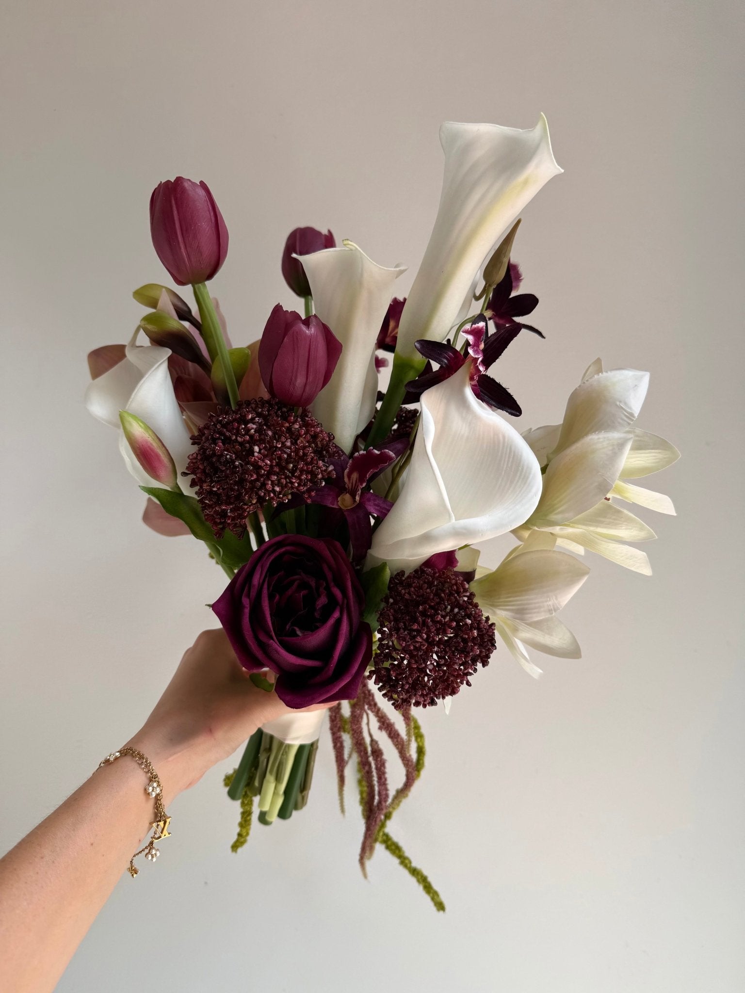Sonder Wedding Bouquet - The Modernist (burgundy edit) - Premium Artificial Wedding Flowers by Sonder & Stone Boutique