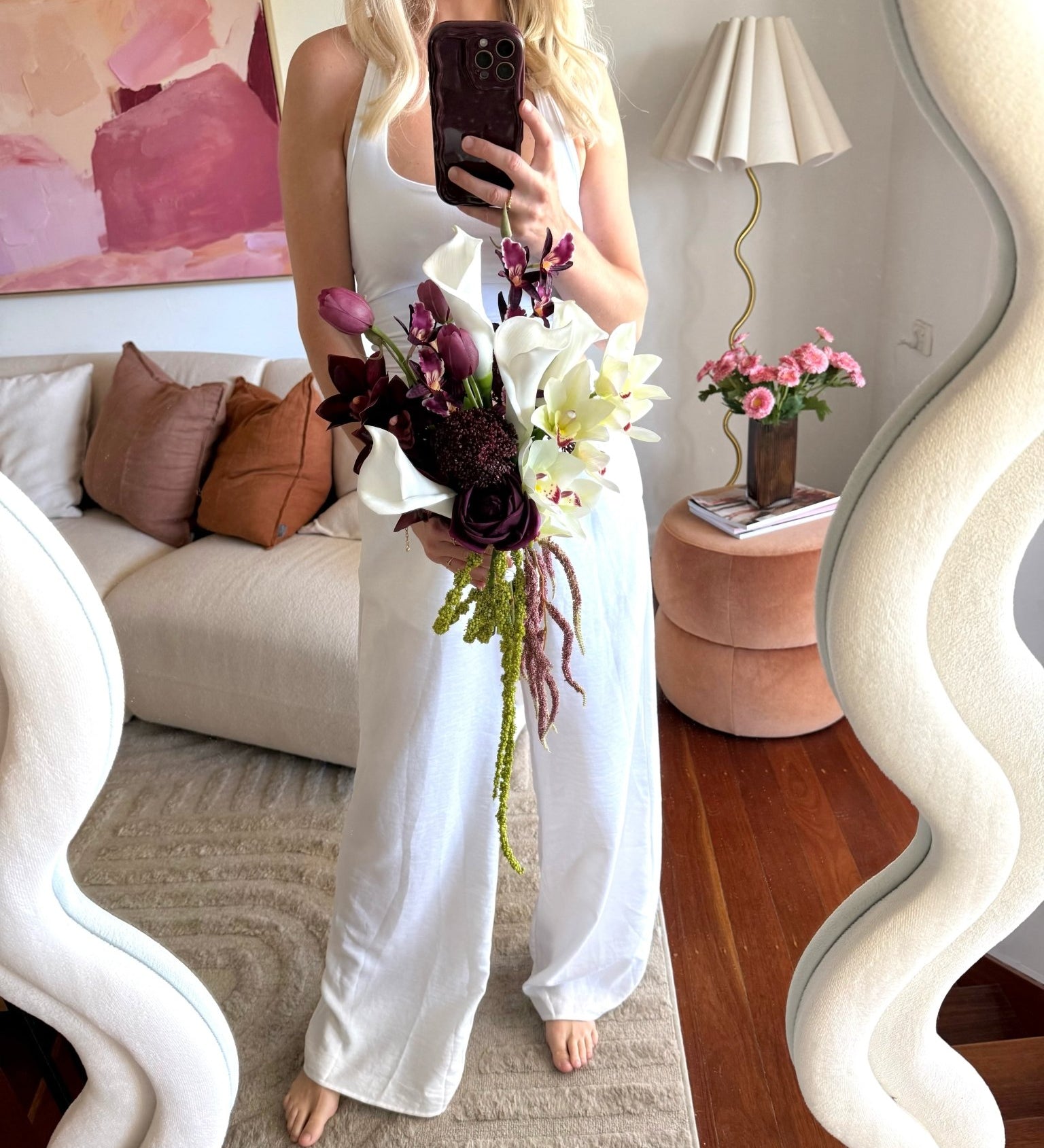 Sonder Wedding Bouquet - The Modernist (burgundy edit) - Premium Artificial Wedding Flowers by Sonder & Stone Boutique