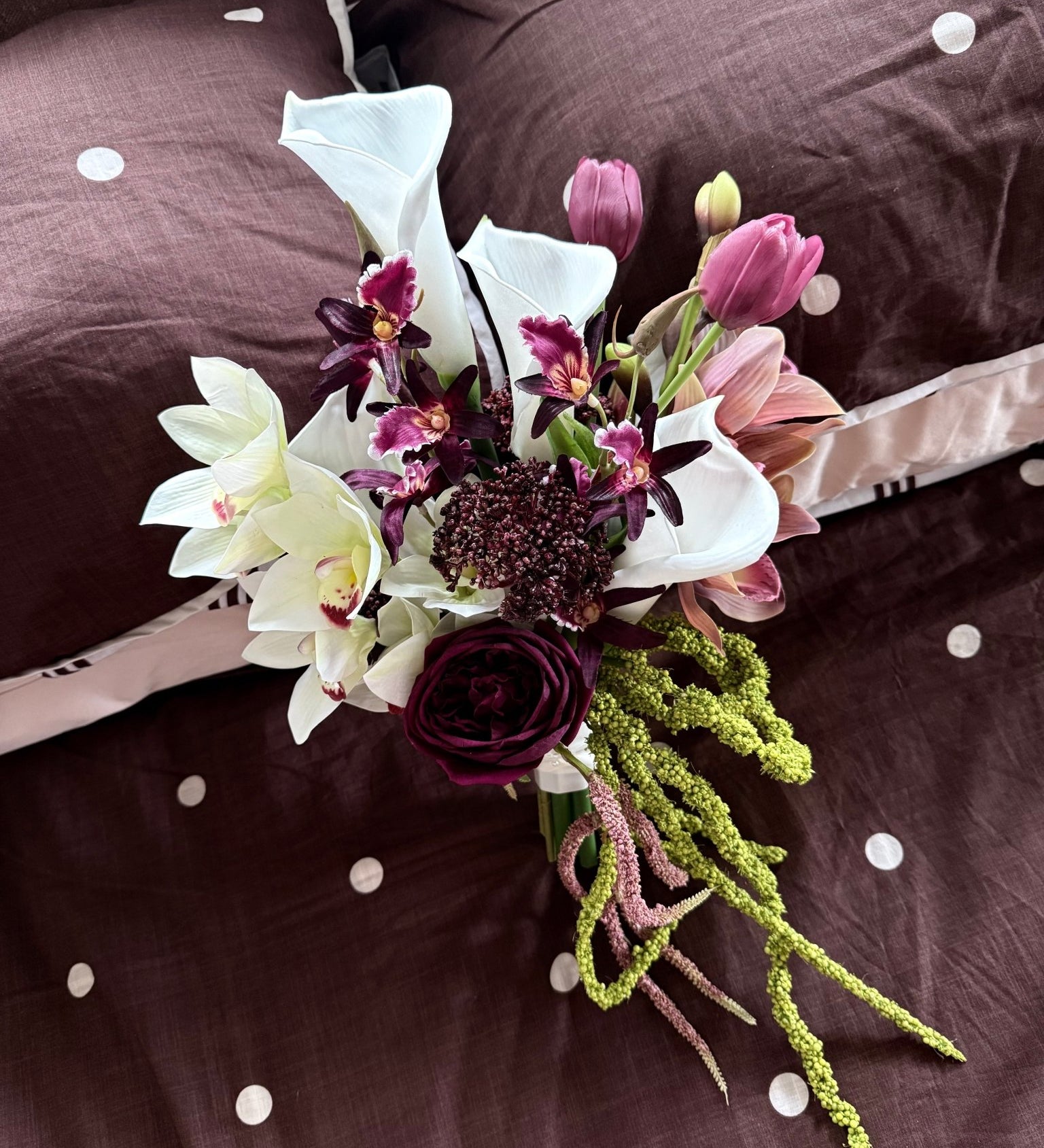 Sonder Wedding Bouquet - The Modernist (burgundy edit) - Premium Artificial Wedding Flowers by Sonder & Stone Boutique