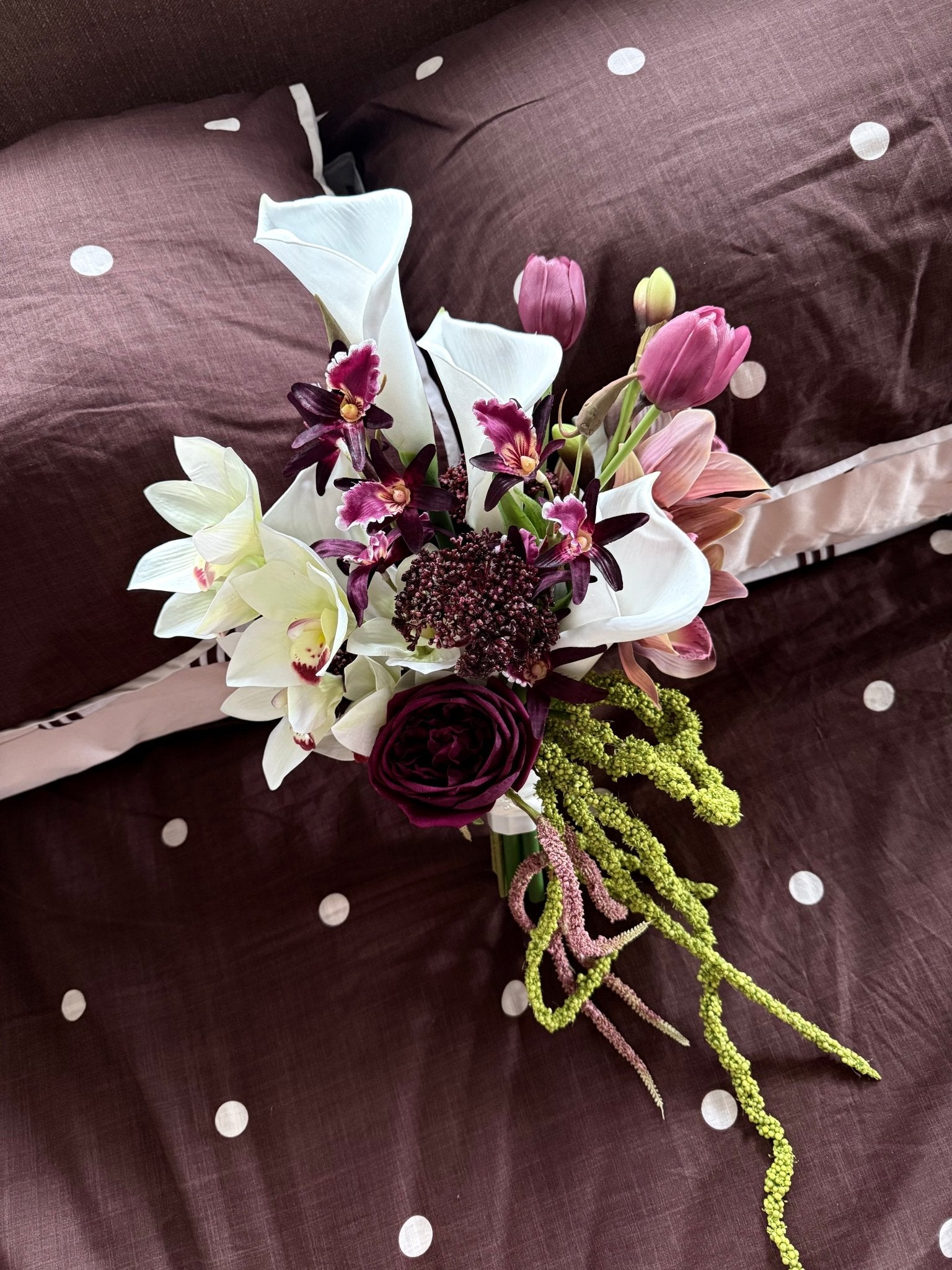 Sonder Wedding Bouquet - The Modernist (burgundy edit) - Premium Artificial Wedding Flowers by Sonder & Stone Boutique