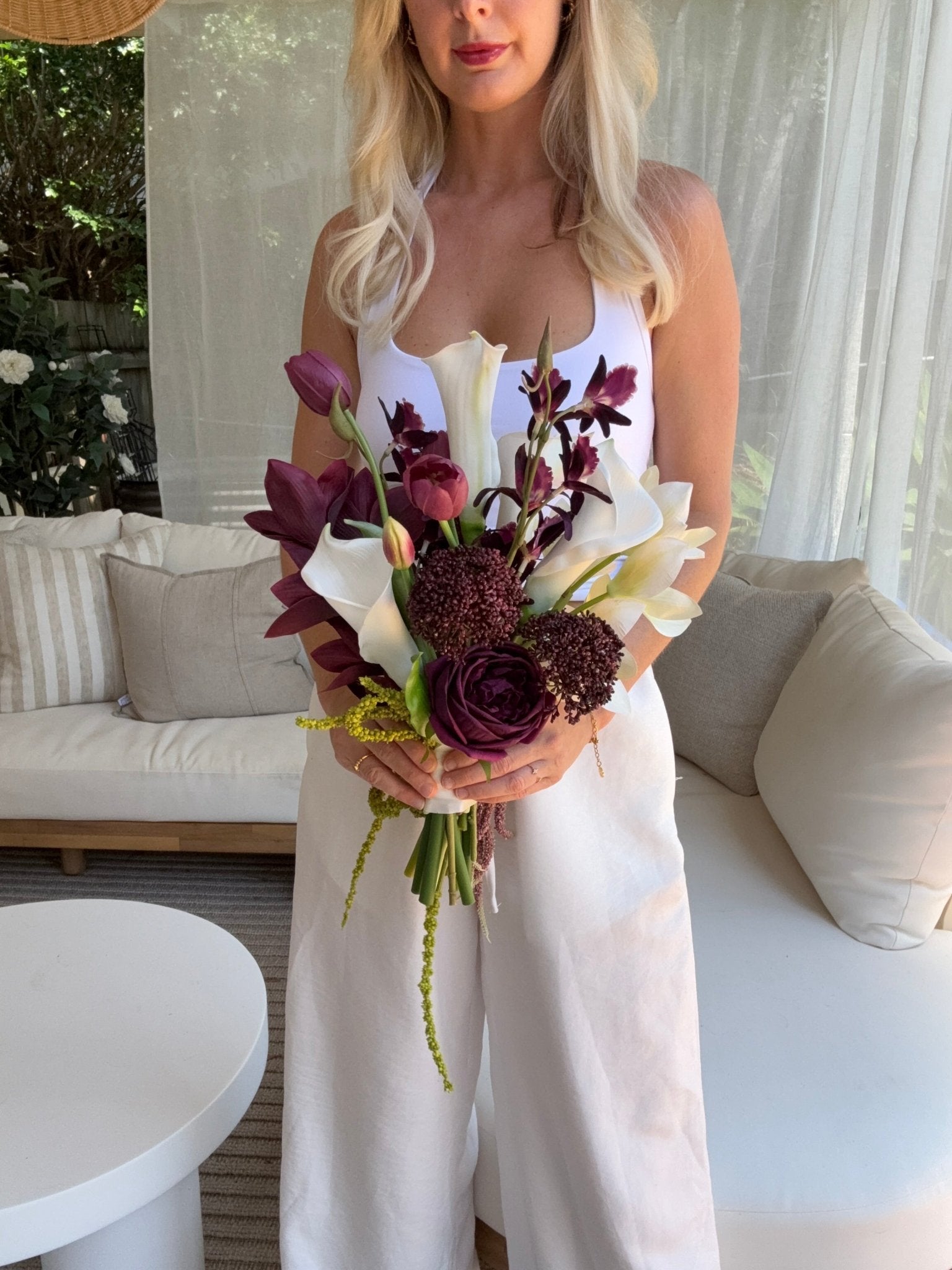 Sonder Wedding Bouquet - The Modernist (burgundy edit) - Premium Artificial Wedding Flowers by Sonder & Stone Boutique