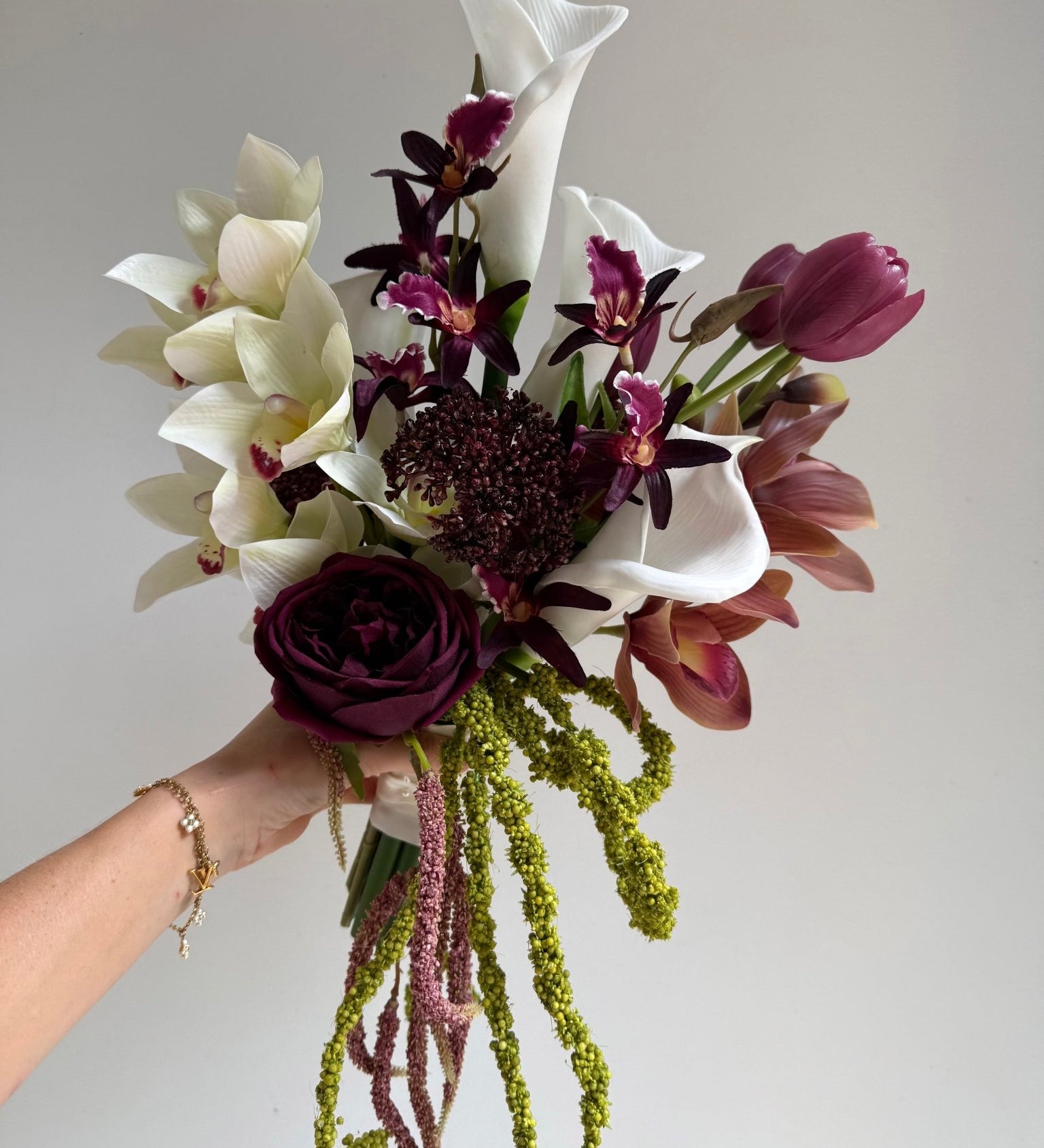 Sonder Wedding Bouquet - The Modernist (burgundy edit) - Premium Artificial Wedding Flowers by Sonder & Stone Boutique