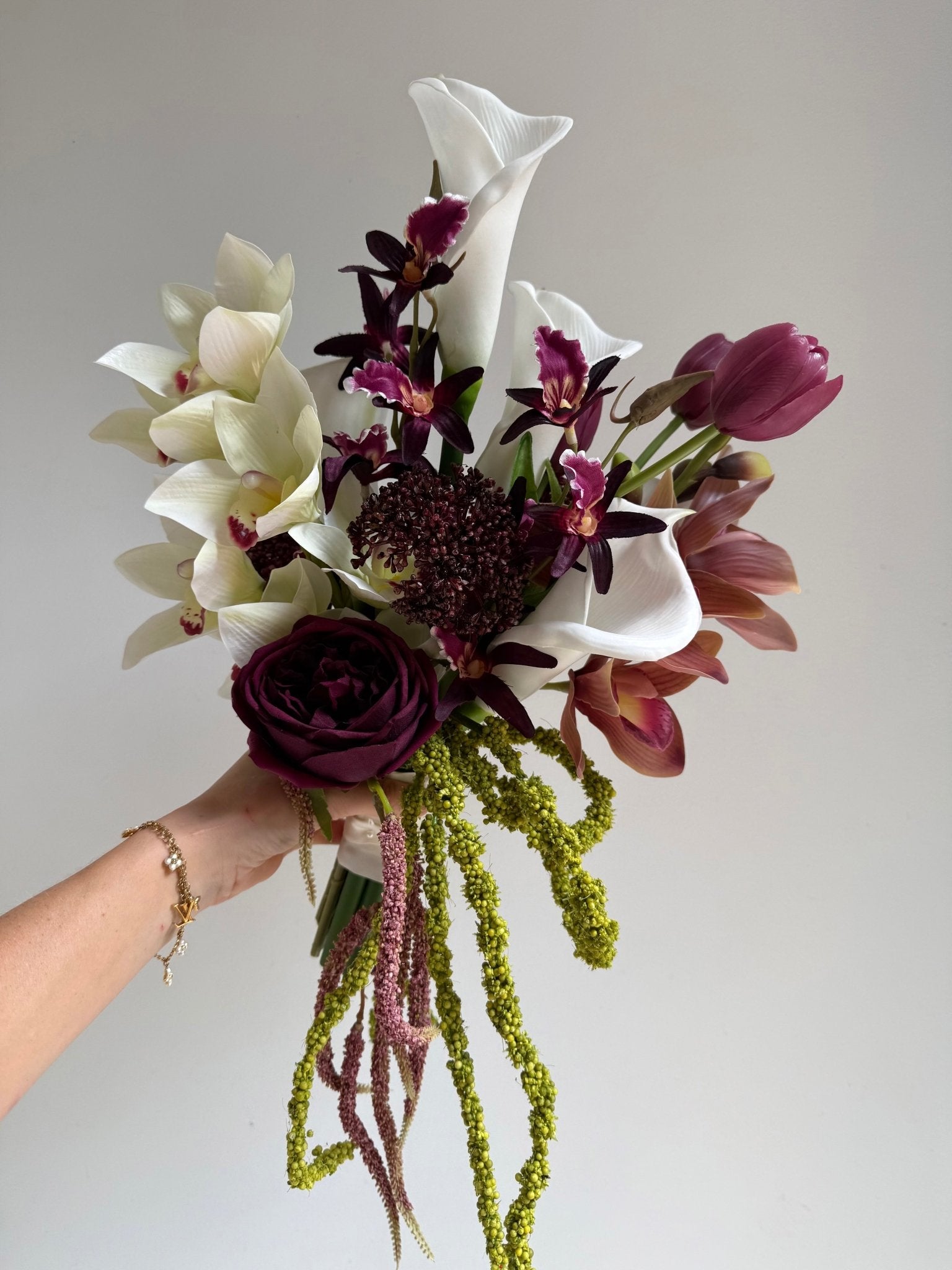 Sonder Wedding Bouquet - The Modernist (burgundy edit) - Premium Artificial Wedding Flowers by Sonder & Stone Boutique