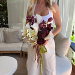 Sonder Wedding Bouquet - The Modernist (burgundy edit) - Premium Artificial Wedding Flowers by Sonder & Stone Boutique