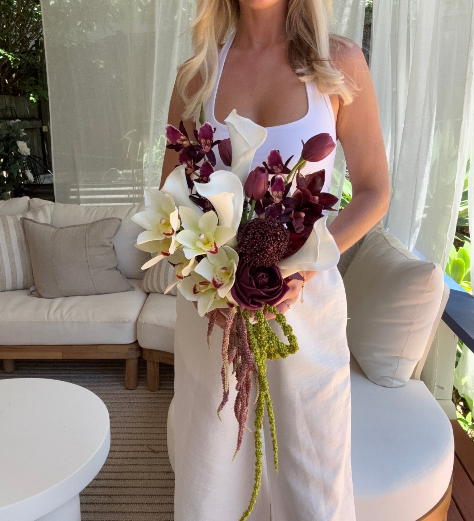 Sonder Wedding Bouquet - The Modernist (burgundy edit) - Premium Artificial Wedding Flowers by Sonder & Stone Boutique