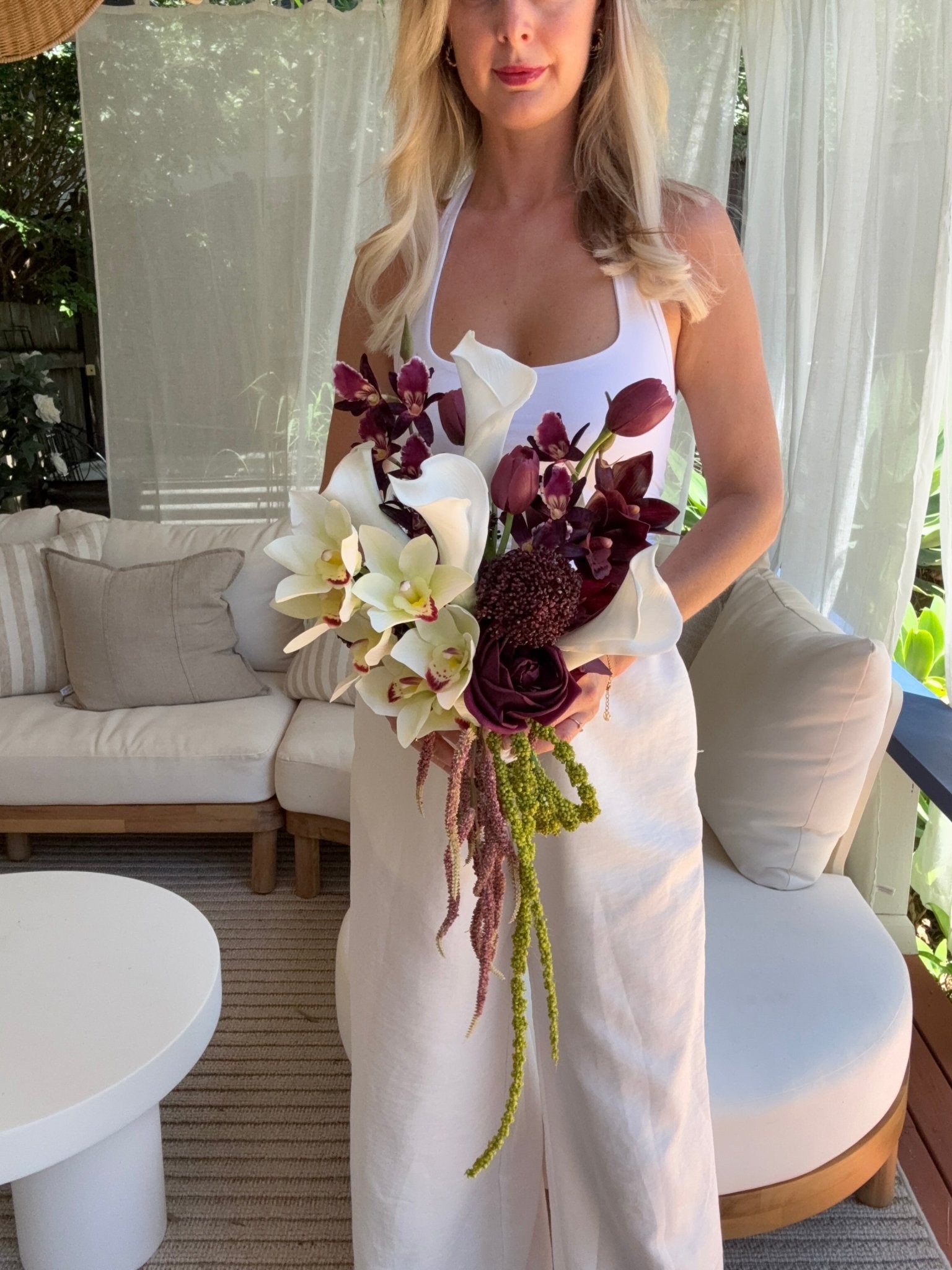 Sonder Wedding Bouquet - The Modernist (burgundy edit) - Premium Artificial Wedding Flowers by Sonder & Stone Boutique