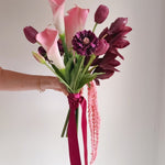 Sonder Wedding Bouquet - The Modernist (burgundy pink) - Premium Artificial Wedding Flowers by Sonder + Stone Boutique