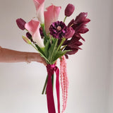 Sonder Wedding Bouquet - The Modernist (burgundy pink) - Premium Artificial Wedding Flowers by Sonder + Stone Boutique
