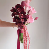 Sonder Wedding Bouquet - The Modernist (burgundy pink) - Premium Artificial Wedding Flowers by Sonder + Stone Boutique