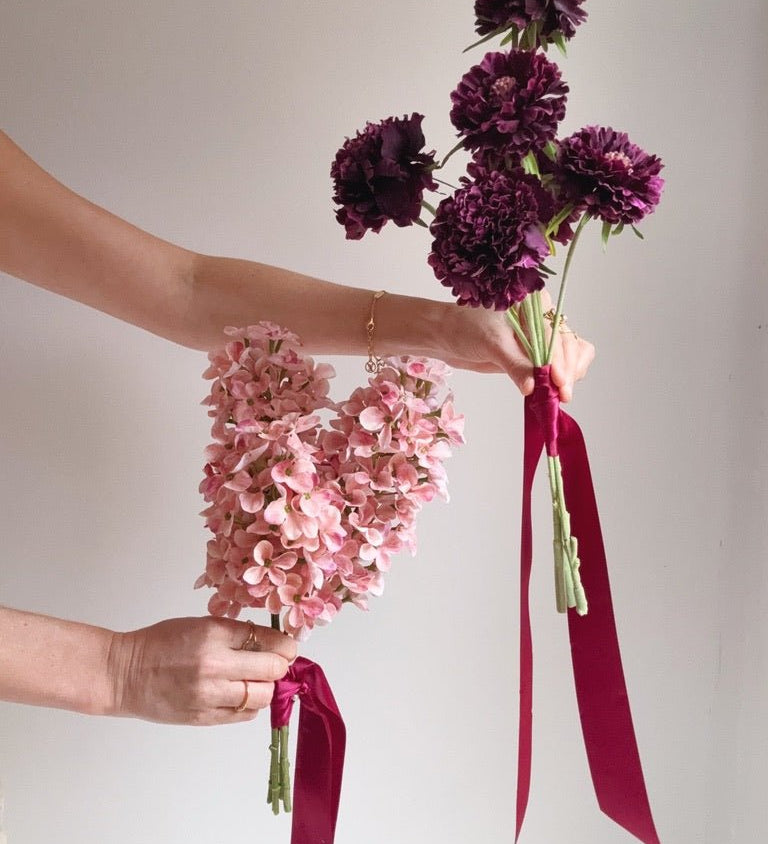 Sonder Wedding Bouquet - The Modernist (burgundy pink) - Premium Artificial Wedding Flowers by Sonder + Stone Boutique