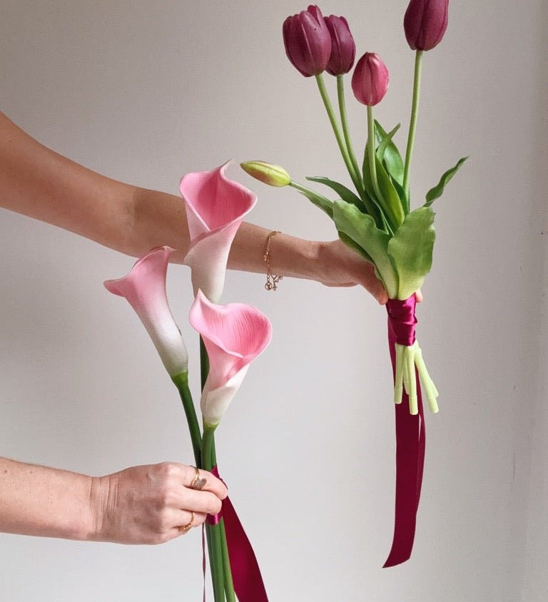 Sonder Wedding Bouquet - The Modernist (burgundy pink) - Premium Artificial Wedding Flowers by Sonder + Stone Boutique