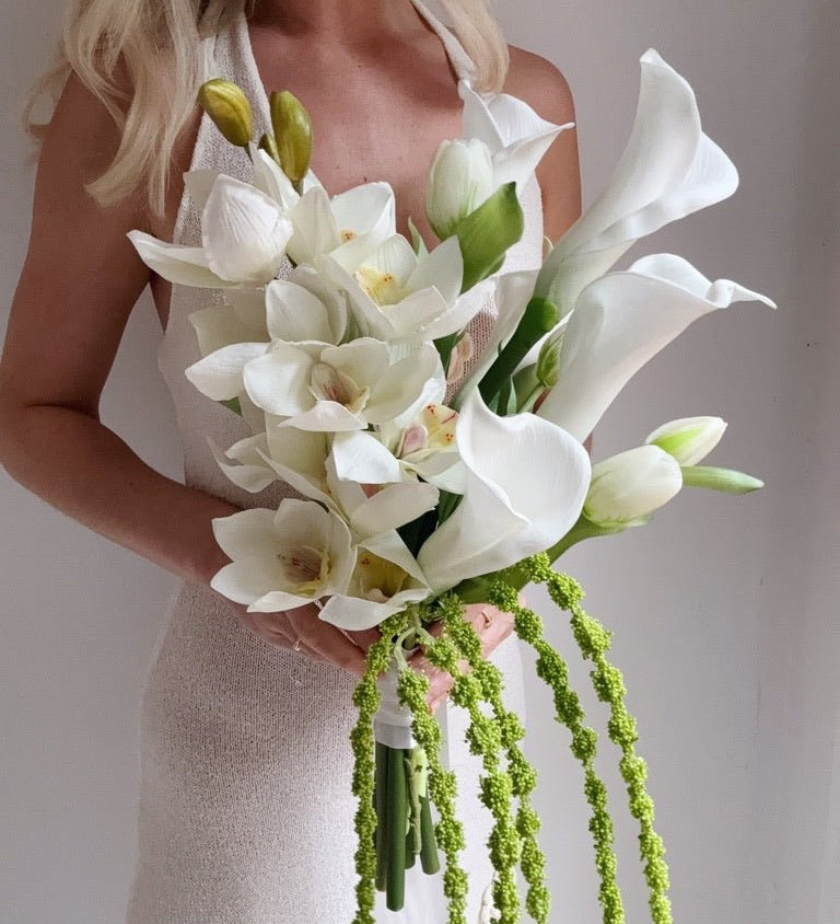 Sonder Wedding Bouquet - The Modernist (white) - Premium Artificial Wedding Flowers by Sonder + Stone Boutique
