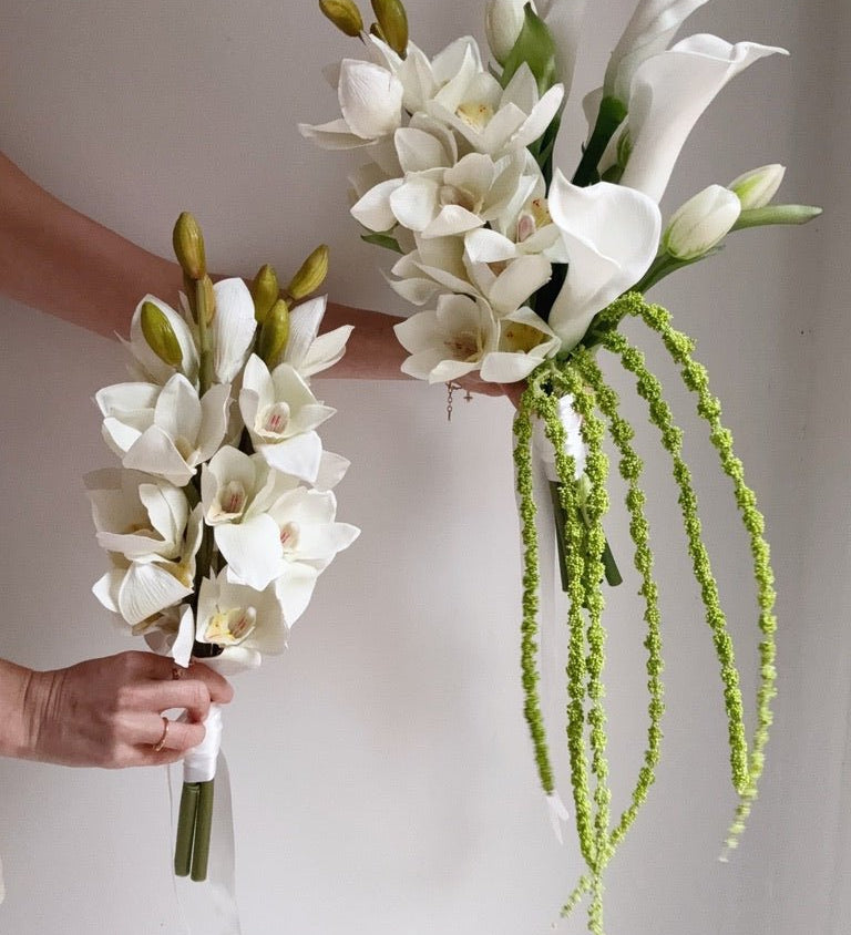 Sonder Wedding Bouquet - The Modernist (white) - Premium Artificial Wedding Flowers by Sonder + Stone Boutique