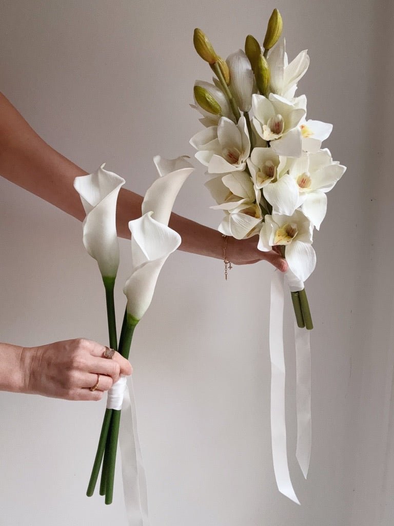 Sonder Wedding Bouquet - The Modernist (white) - Premium Artificial Wedding Flowers by Sonder + Stone Boutique