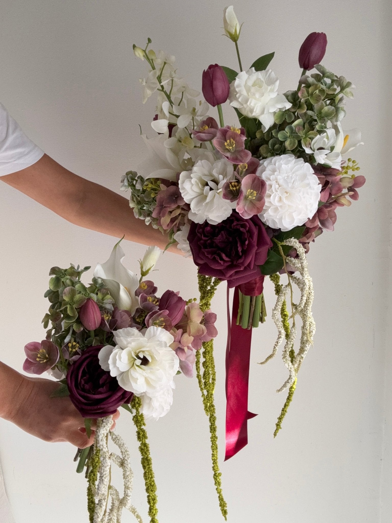 Sonder Wedding Bouquet - Velvet Plum - Premium Artificial Wedding Flowers by Sonder + Stone Boutique