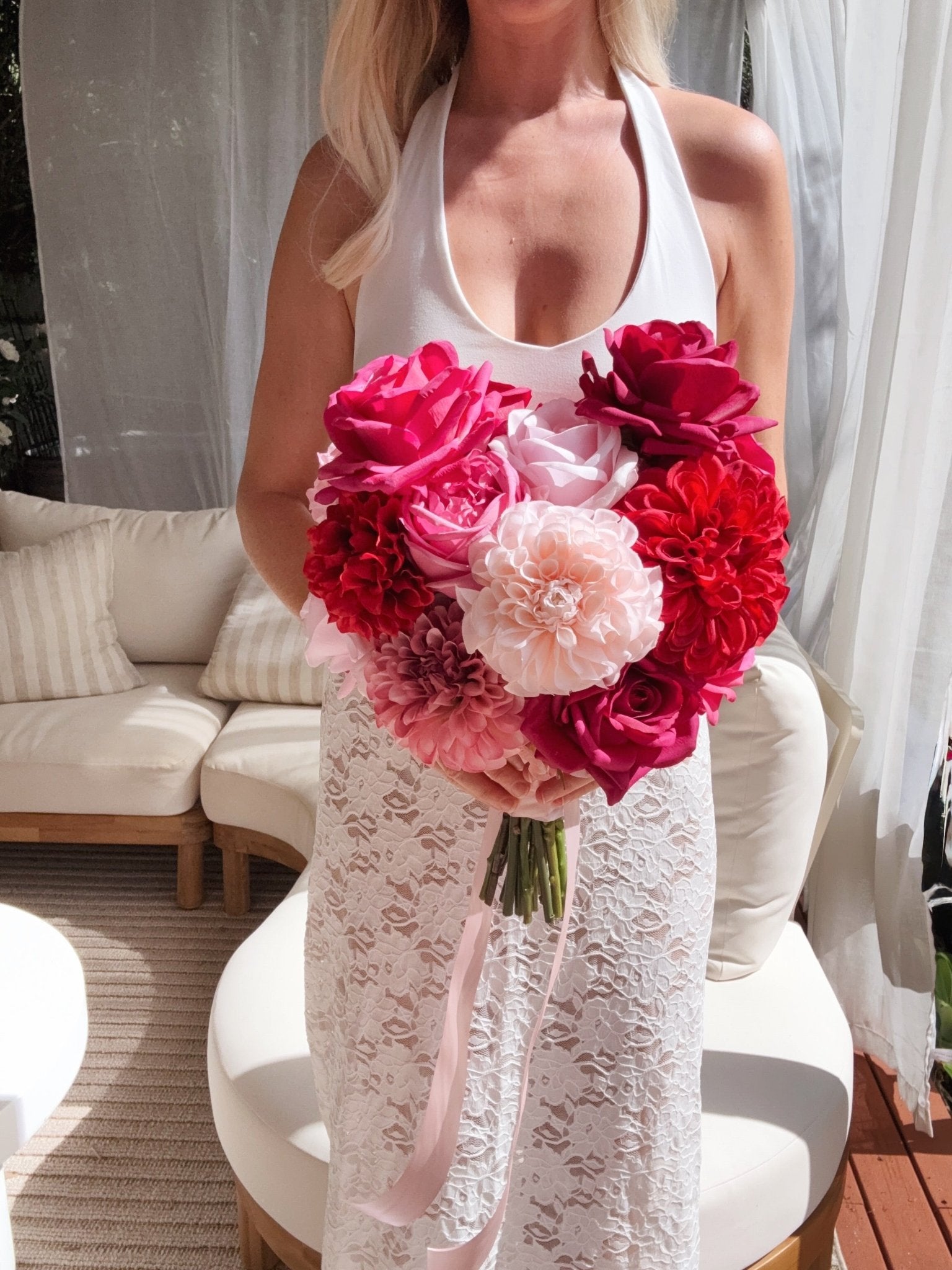 Sonder Wedding Bouquet - Very Cherry - Premium Artificial Wedding Flowers by Sonder & Stone Boutique