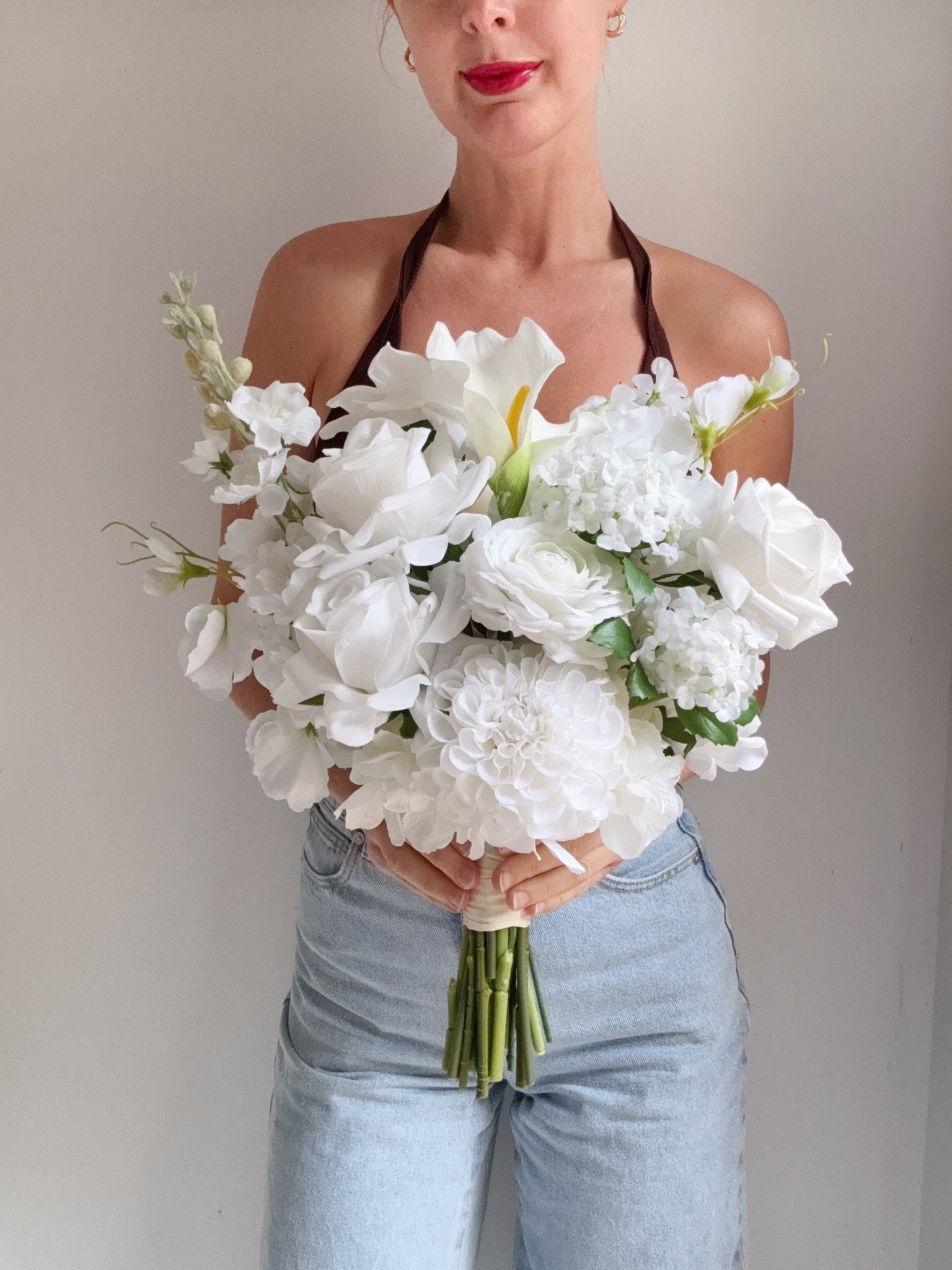 Sonder Wedding Bouquet - White Atelier - Premium Artificial Wedding Flowers by Sonder & Stone Boutique
