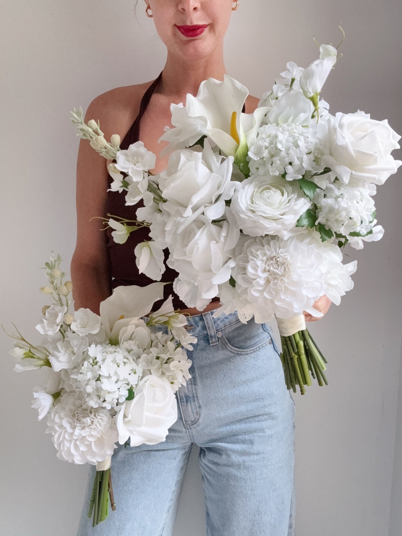 Sonder Wedding Bouquet - White Atelier - Premium Artificial Wedding Flowers by Sonder & Stone Boutique