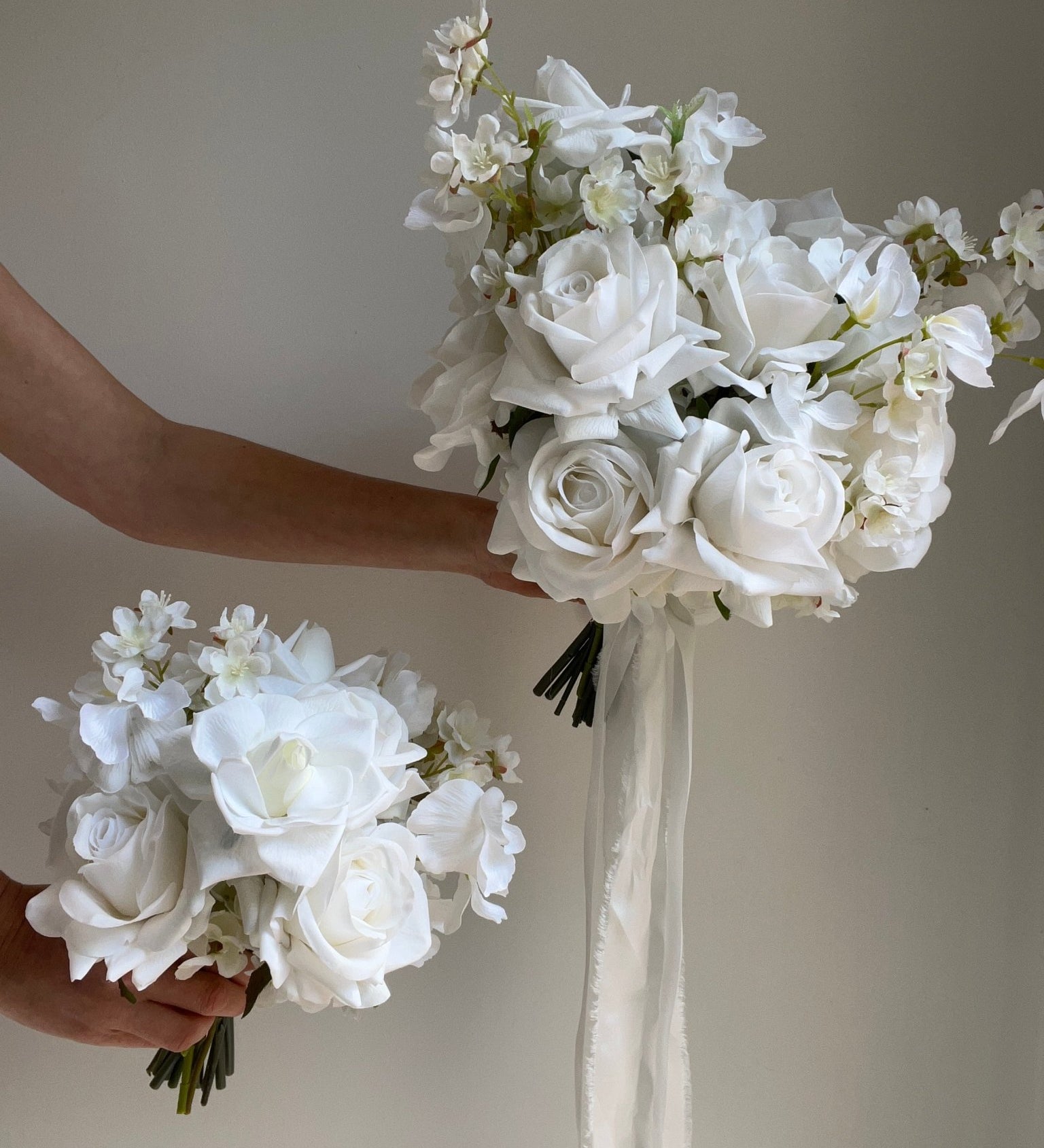 Artificial flowers Sonder Wedding Bouquet - White + Fluttery - Sonder + Stone Boutique