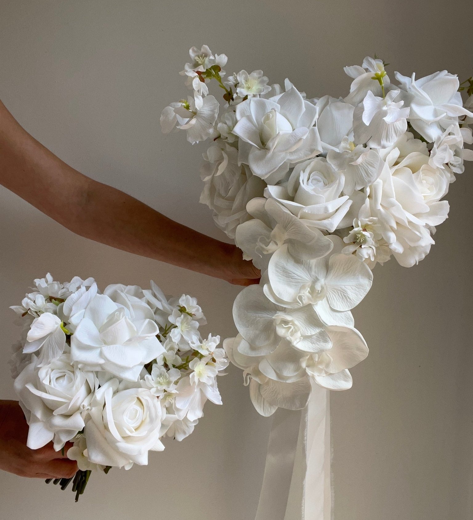 Artificial flowers Sonder Wedding Bouquet - White + Fluttery - Sonder + Stone Boutique