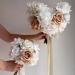 Artificial flowers Sonder Wedding Bouquet - White + Nude - Sonder + Stone Boutique