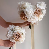 Artificial flowers Sonder Wedding Bouquet - White + Nude - Sonder + Stone Boutique