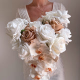 Artificial flowers Sonder Wedding Bouquet - White + Nude - Sonder + Stone Boutique