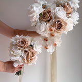 Artificial flowers Sonder Wedding Bouquet - White + Nude - Sonder + Stone Boutique