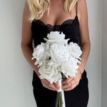 Sonder Wedding Bouquet - White Roses - Sonder + Stone Boutique Artificial Wedding Flowers