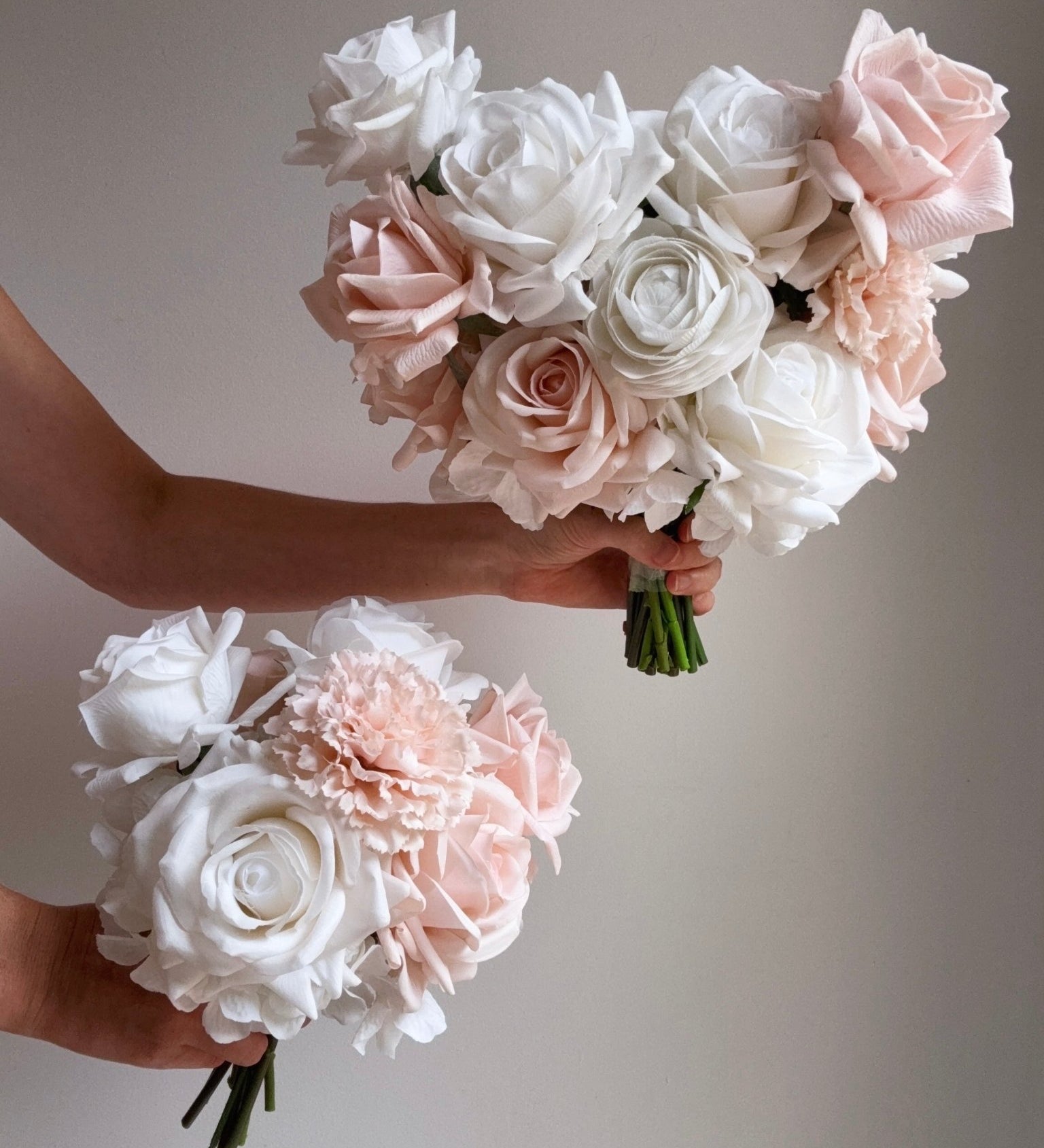 Artificial flowers Sonder Wedding Bouquet - White + Soft Pink - Sonder + Stone Boutique