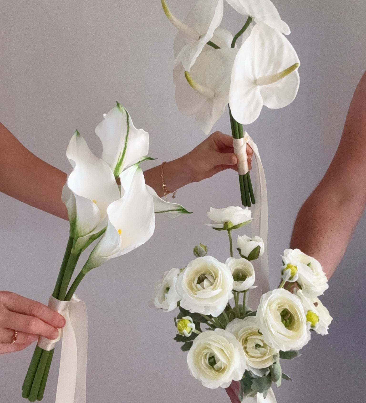 Sonder Wedding Bouquets Enmasse - Bridesmaid Edit (white options) - Sonder + Stone Boutique Artificial Wedding Flowers