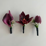 Sonder Wedding Buttonhole (burgundy edit) - Premium Artificial Wedding Flowers by Sonder & Stone Boutique
