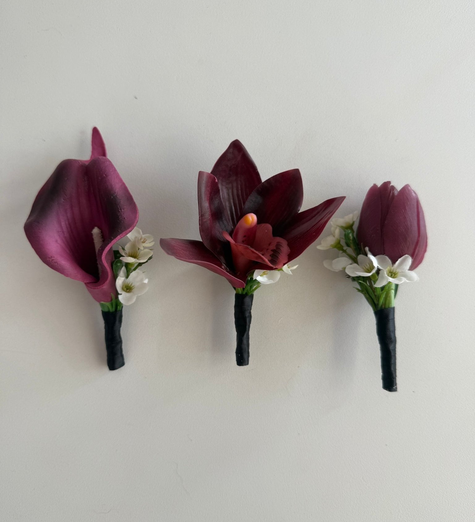 Sonder Wedding Buttonhole (burgundy edit) - Premium Artificial Wedding Flowers by Sonder & Stone Boutique