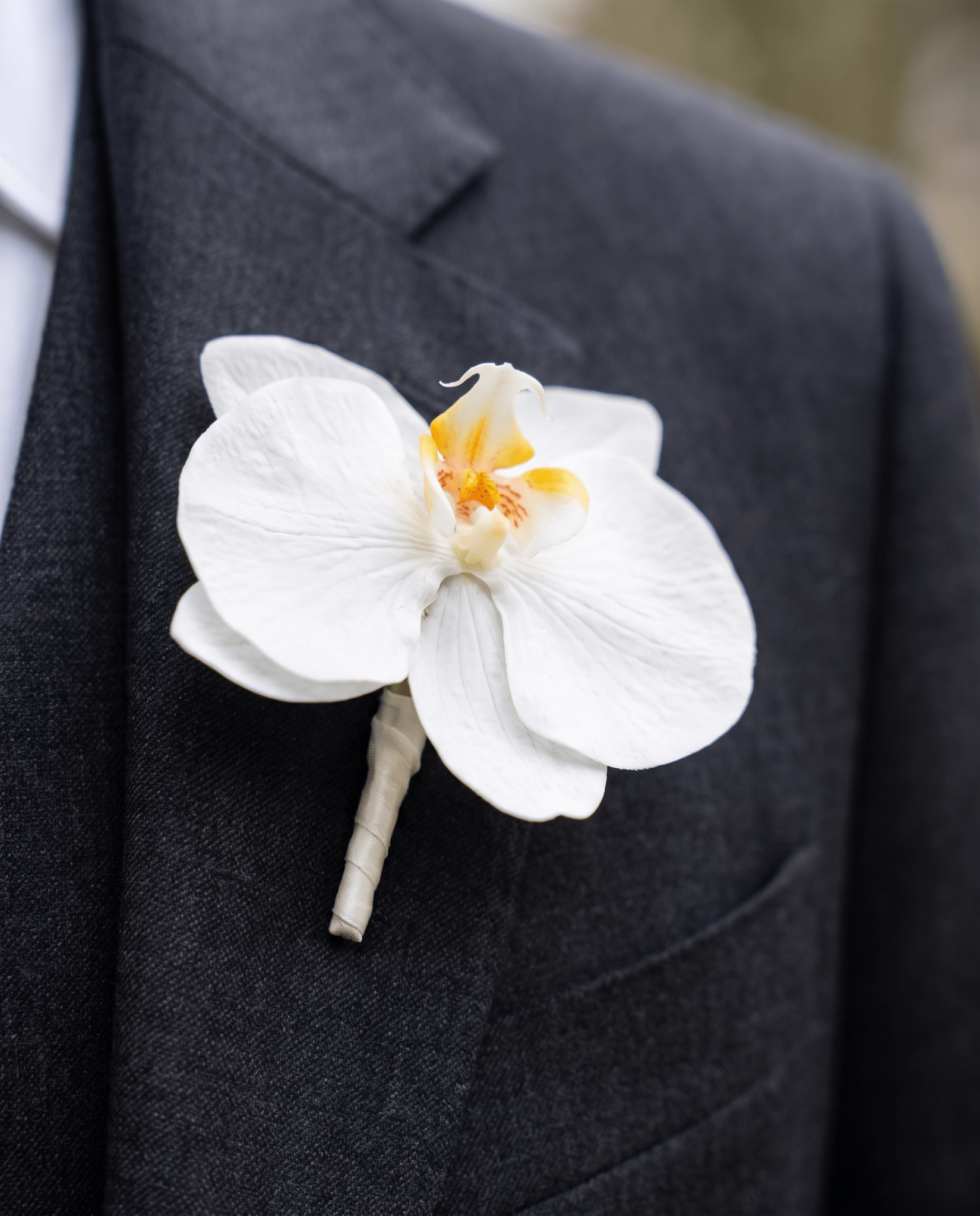 Sonder Wedding Buttonhole (real-touch orchid) - Premium Artificial Wedding Flowers by Sonder & Stone Boutique