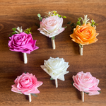 Sonder Wedding Buttonhole (real-touch rose) - Premium Artificial Wedding Flowers by Sonder & Stone Boutique
