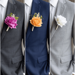 Sonder Wedding Buttonhole (real-touch rose) - Premium Artificial Wedding Flowers by Sonder & Stone Boutique