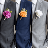 Sonder Wedding Buttonhole (real-touch rose) - Premium Artificial Wedding Flowers by Sonder & Stone Boutique