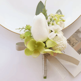 Sonder Wedding Buttonhole (white tulip) - Sonder + Stone Boutique Artificial Wedding Flowers
