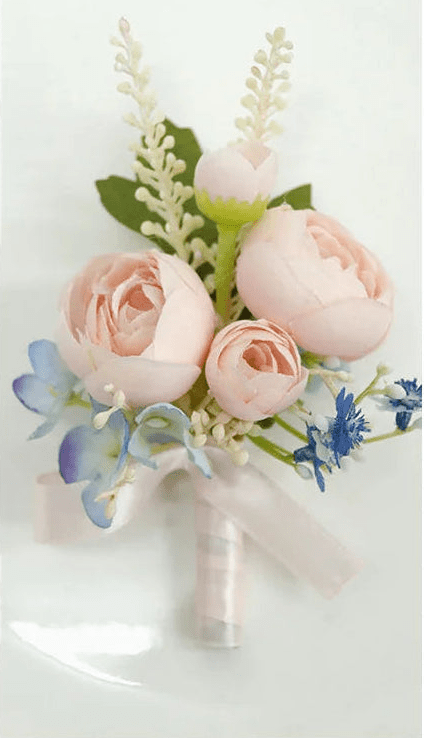 Sonder Wedding Buttonhole + Wrist Corsage (pastel muse) - Premium Artificial Wedding Flowers by Sonder & Stone Boutique