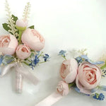 Sonder Wedding Buttonhole + Wrist Corsage (pastel muse) - Premium Artificial Wedding Flowers by Sonder & Stone Boutique