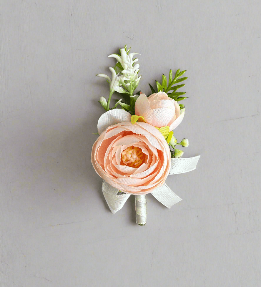 Artificial flowers Sonder Wedding Buttonholes (champagne ranunculus) - Sonder + Stone Boutique