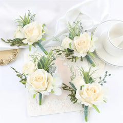 Artificial flowers Sonder Wedding Buttonholes (champagne rose) - Sonder + Stone Boutique