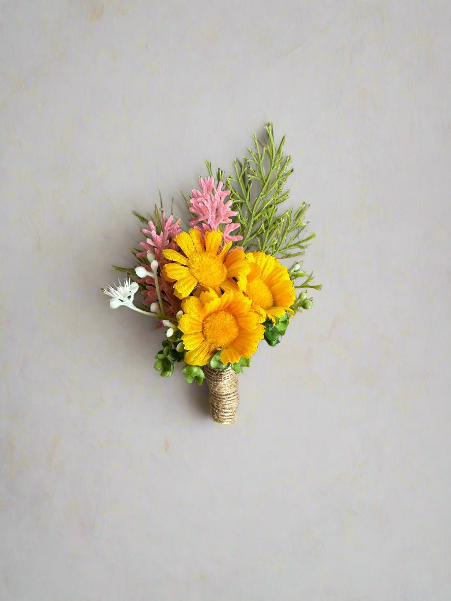 Artificial flowers Sonder Wedding Buttonholes (daisy mix) - Sonder + Stone Boutique