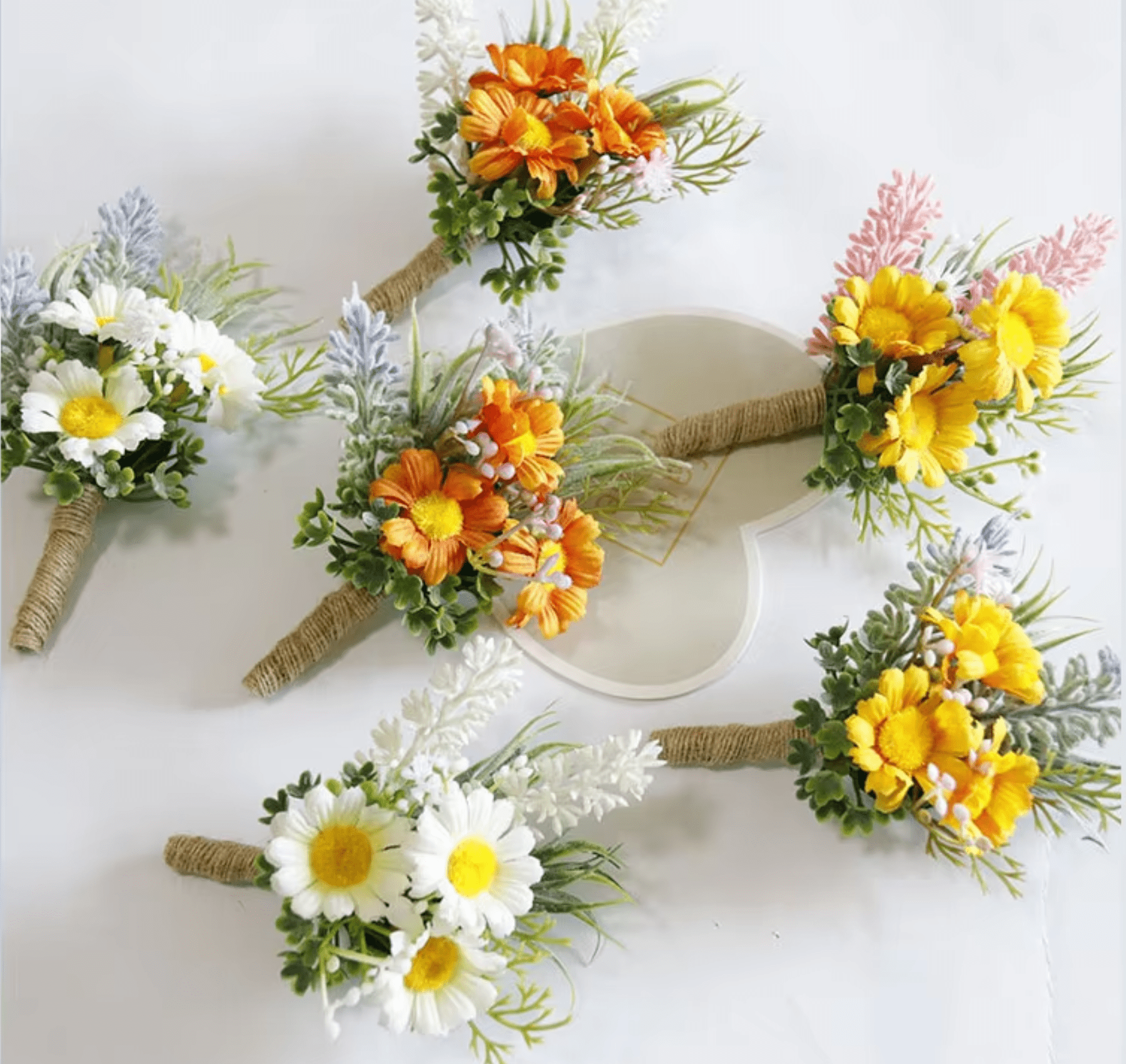 Artificial flowers Sonder Wedding Buttonholes (daisy mix) - Sonder + Stone Boutique