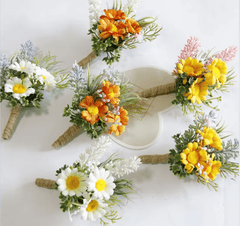 Sonder Wedding Buttonholes (daisy mix) - Premium Artificial Wedding Flowers by Sonder + Stone Boutique