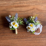 Sonder Wedding Buttonholes (daisy mix) - Premium Artificial Wedding Flowers by Sonder & Stone Boutique